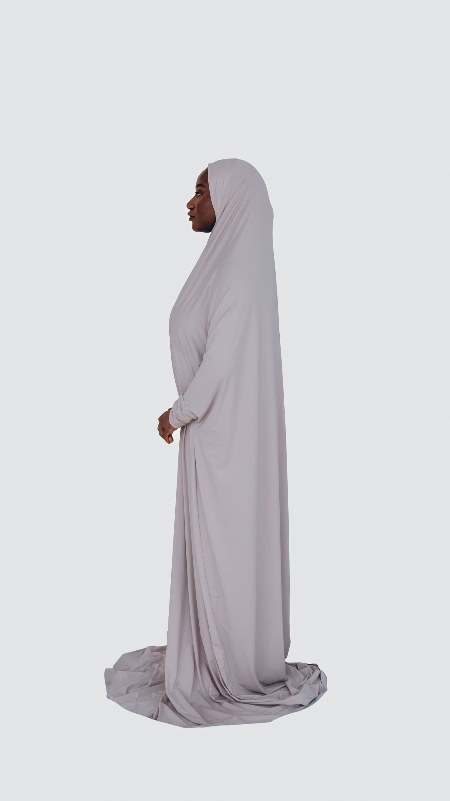 Mauve blush pink prayer dress for muslim women