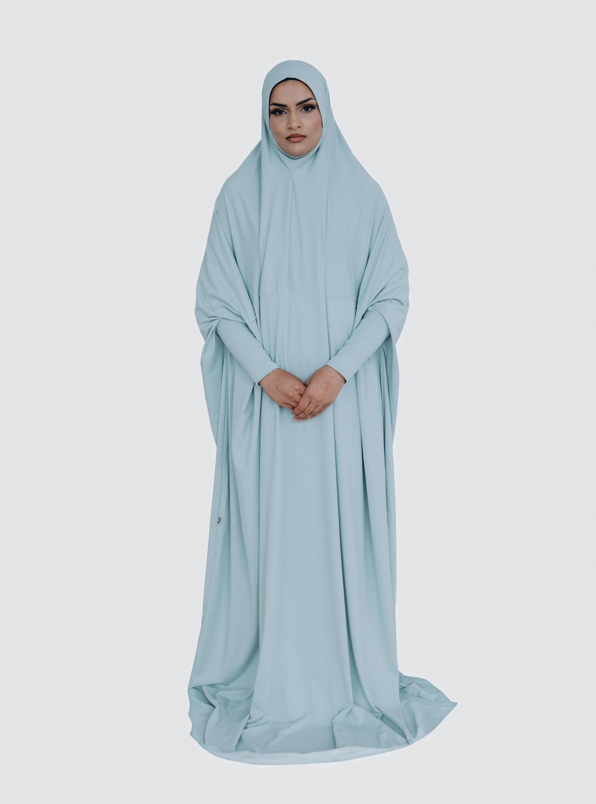 light blue prayer dress/ mint blue prayer dress
